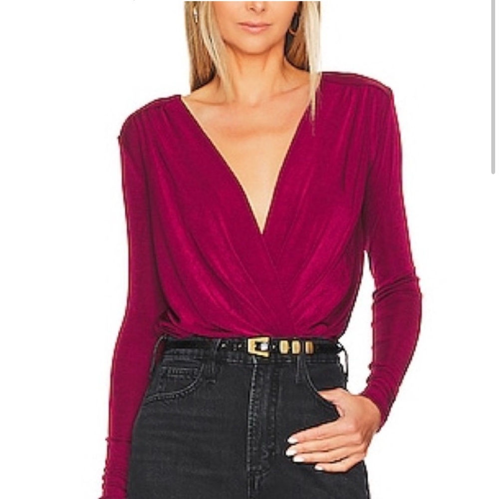 Free People Intimately Free Elegant Burgundy Bodysuit